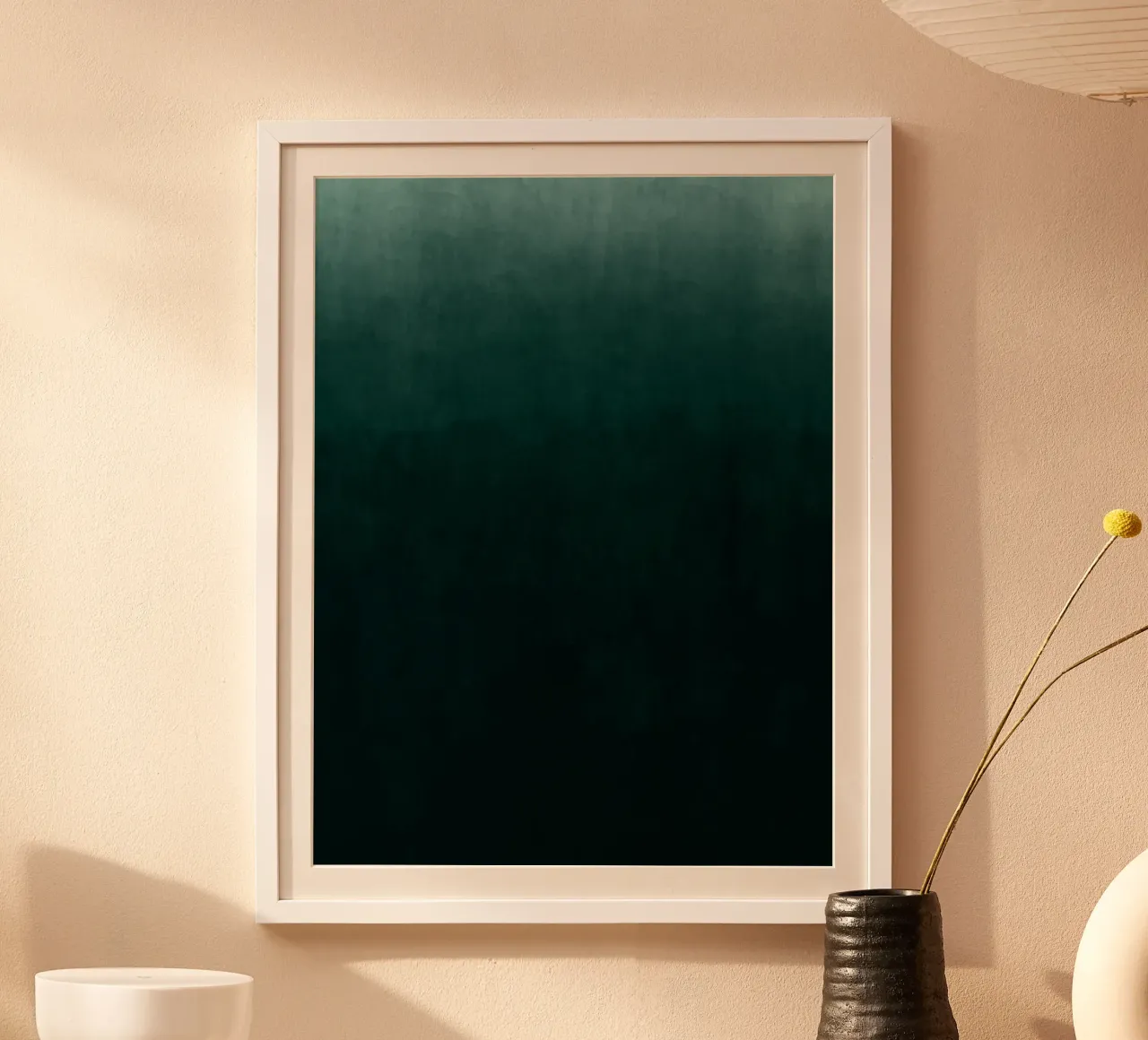 Stampa d'arte astratta a gradi verde smeraldo profondo carta hahnemühle da kookiepixel