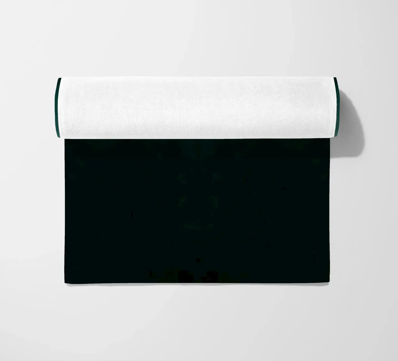 Impression d'art abstrait dégradé vert émeraude profond serviette de plage de kookiepixel