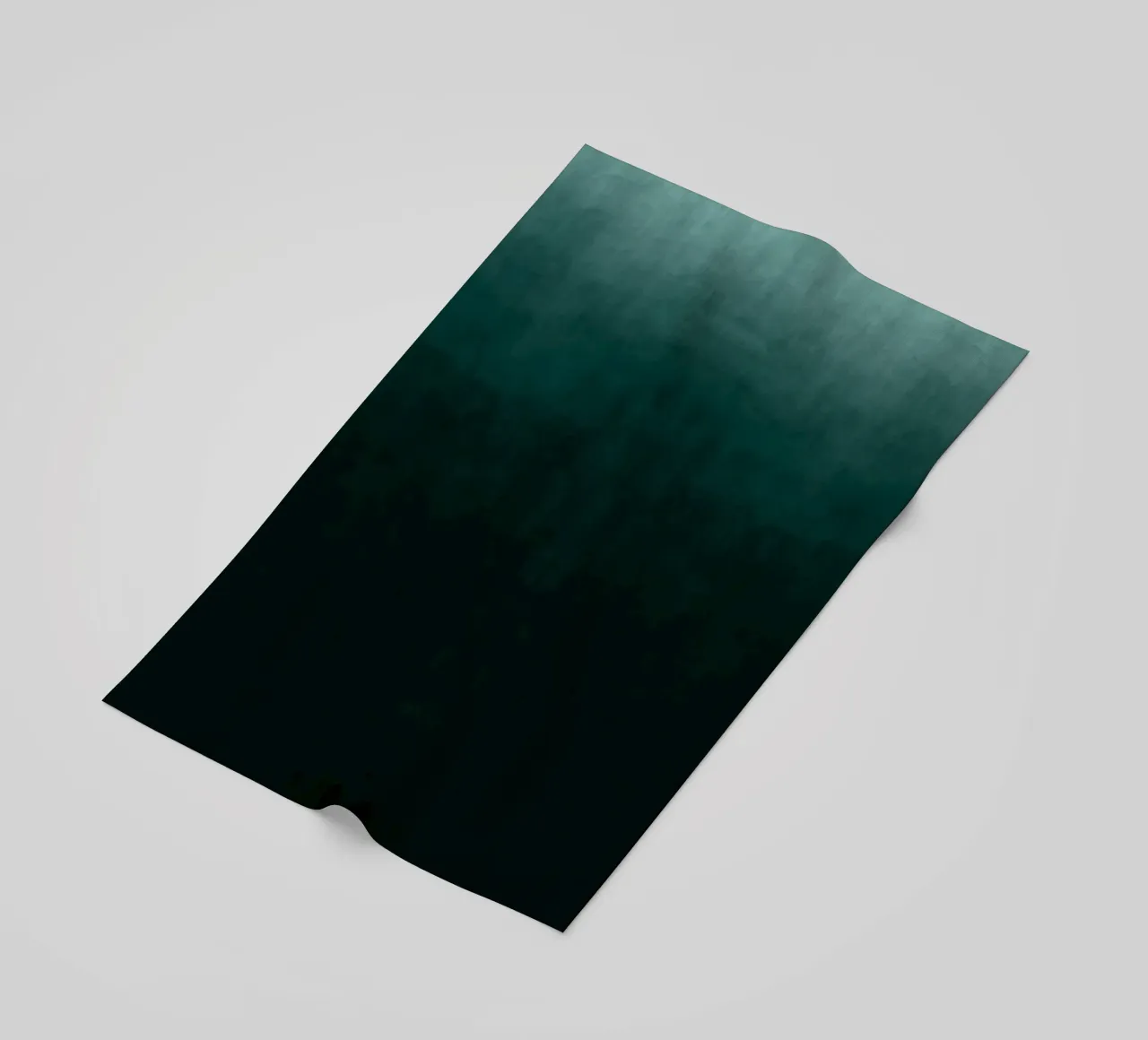 Impression d'art abstrait dégradé vert émeraude profond serviette de plage de kookiepixel