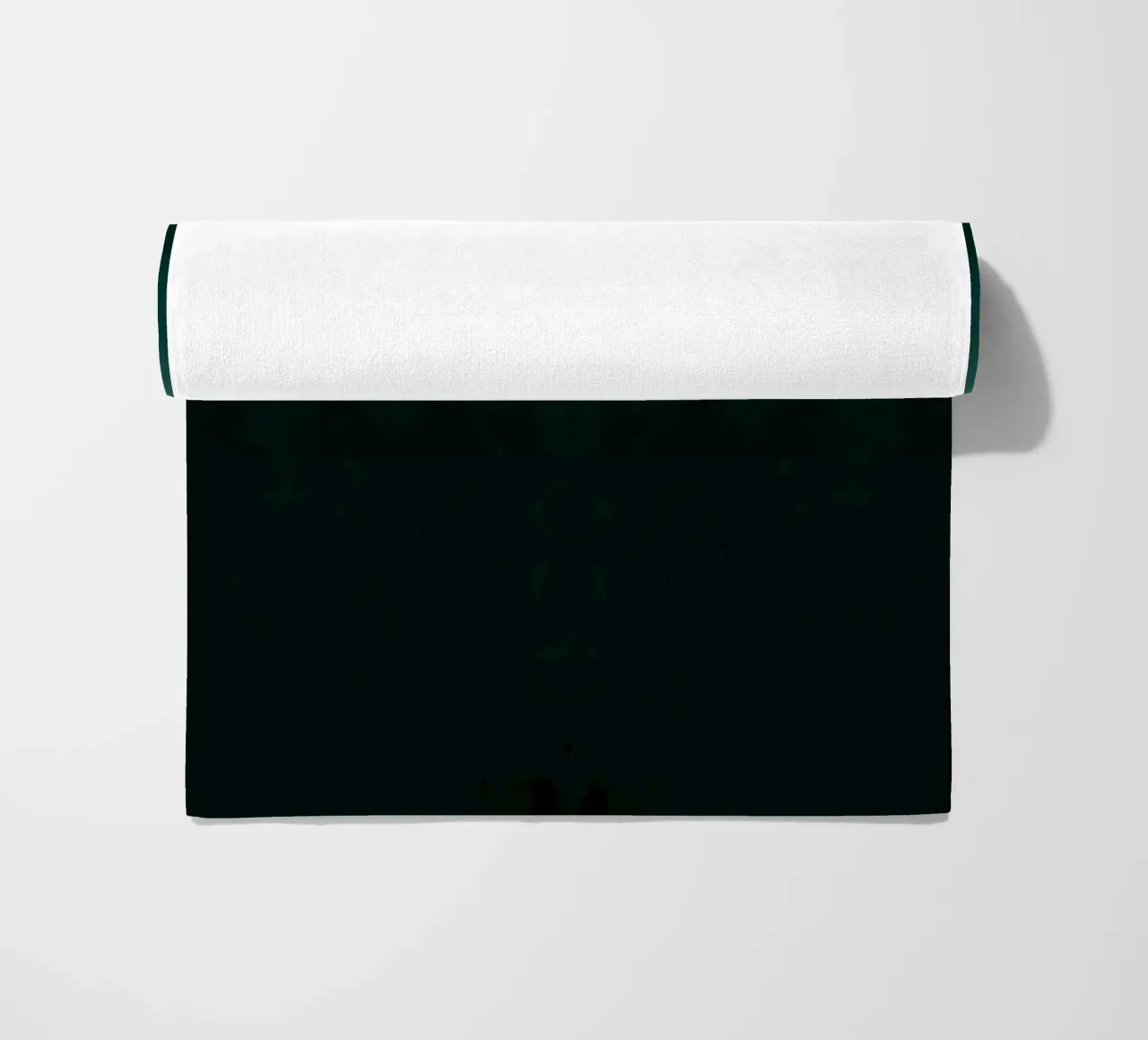 Diep smaragdgroen kleurverloop abstracte kunstdruk strandhanddoek van kookiepixel