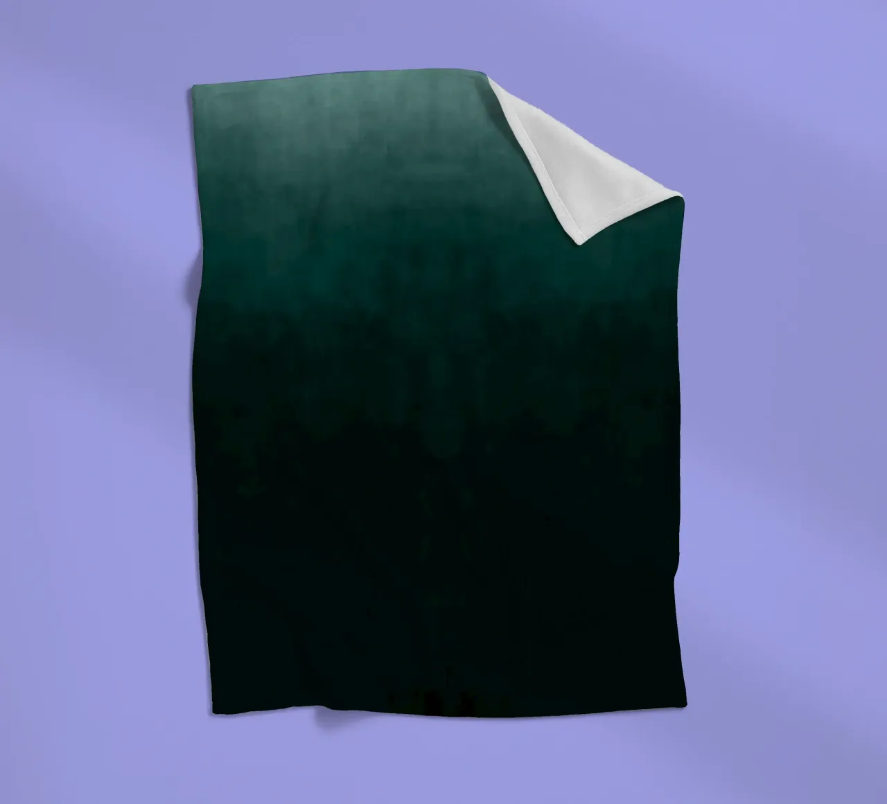 Deep Emerald Green Gradient Abstrakter Kunstdruck Fleecedecke von kookiepixel