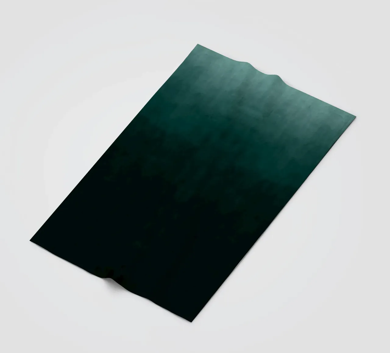 Deep Emerald Green Gradient Abstrakter Kunstdruck Fleecedecke von kookiepixel