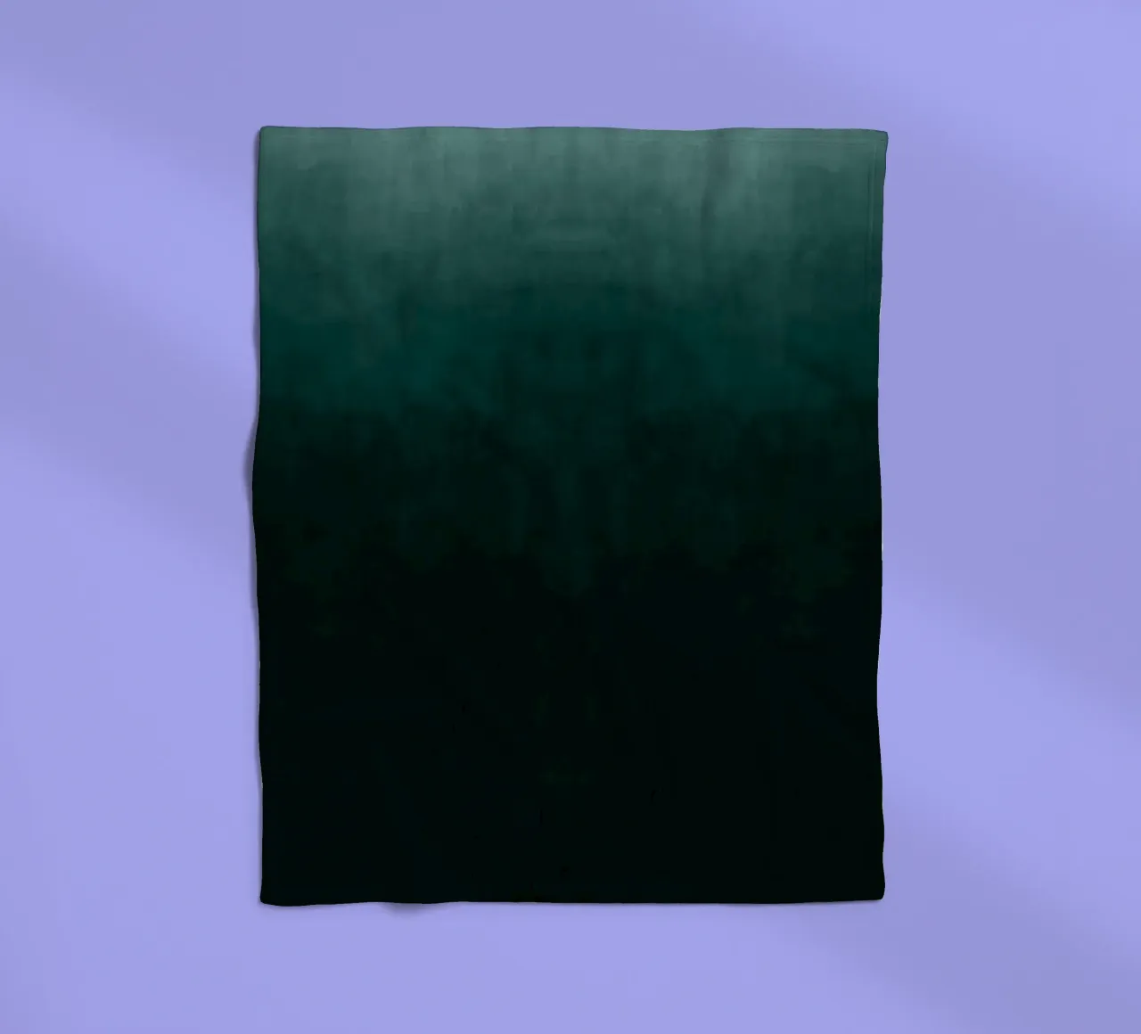 Deep Emerald Green Gradient Abstrakter Kunstdruck Fleecedecke von kookiepixel