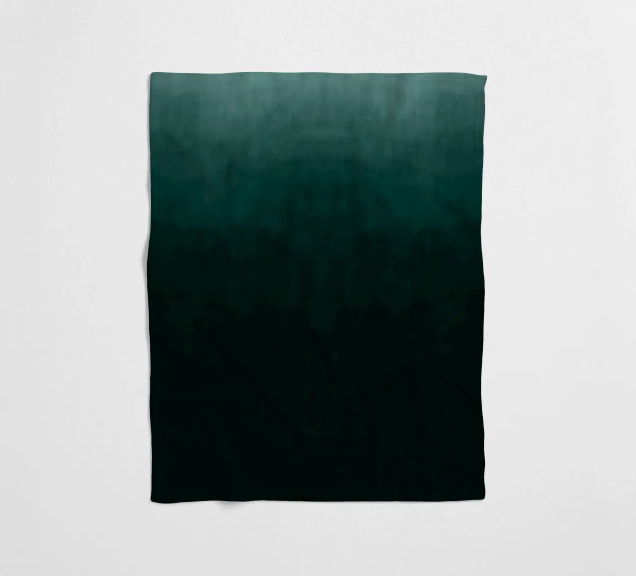 Deep Emerald Green Gradient Abstrakter Kunstdruck Fleecedecke von kookiepixel