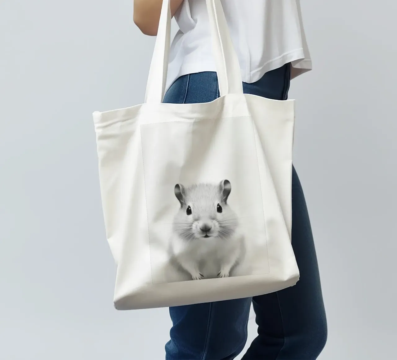 Nico Cute hamster tote bag by Carinaprint