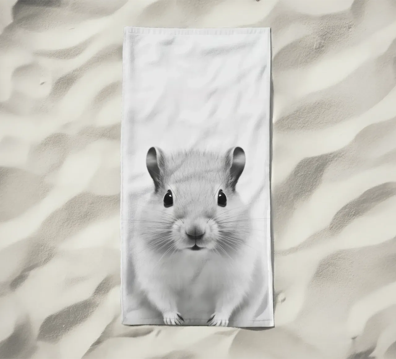 Nico Cute hamster beach towel by Carinaprint