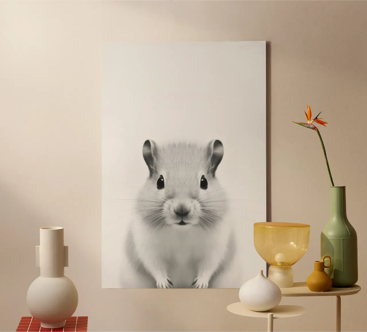 Nico Cute hamster canvas by Carinaprint