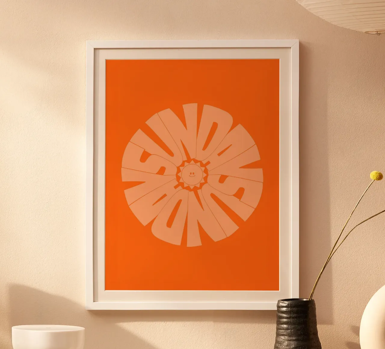 SUNDAY SUN poster con telaio in plastica da Mat Voyce