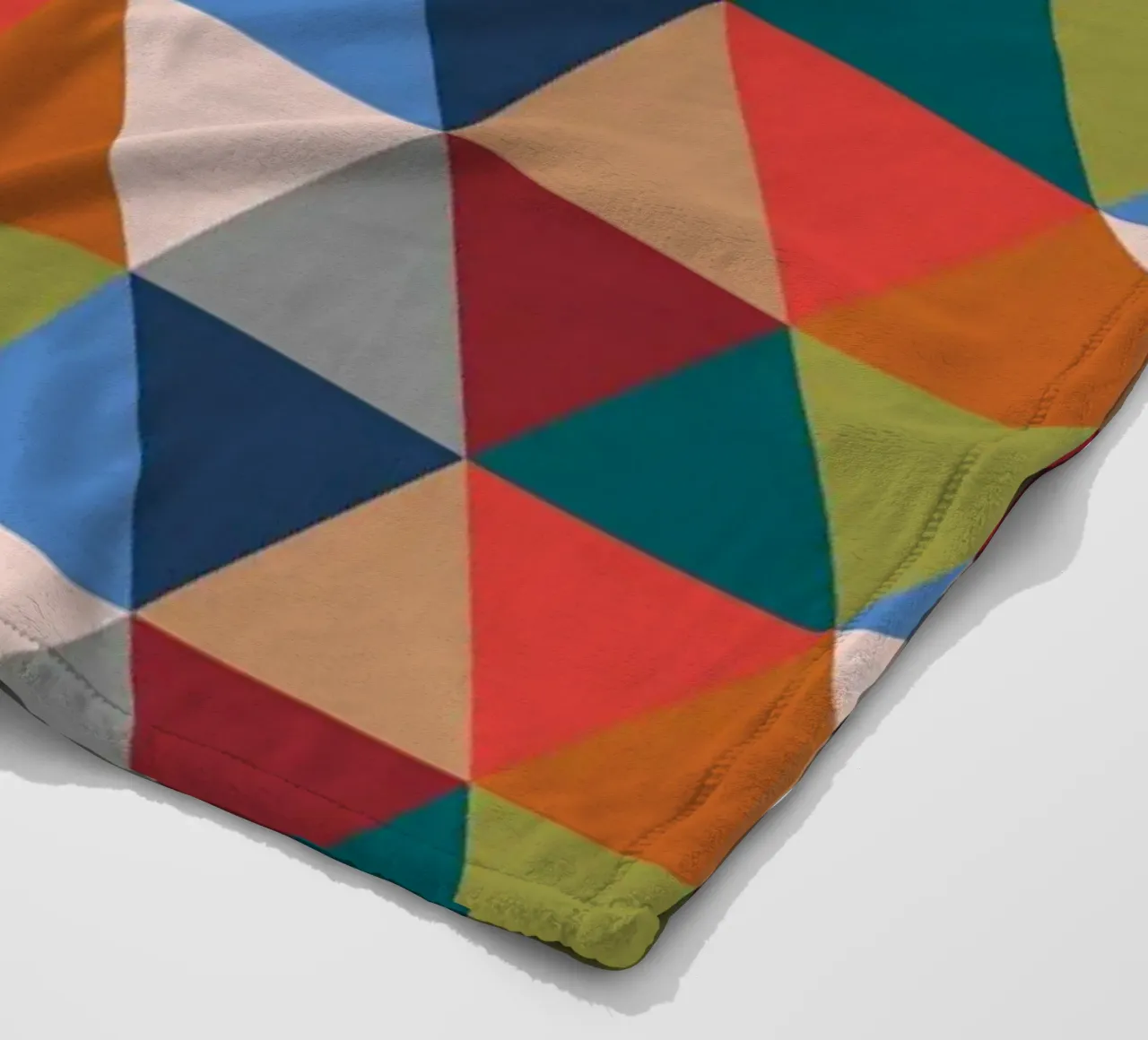 Vibrant Triangles - Colorful Geometric Pattern Print fleece blanket by kookiepixel