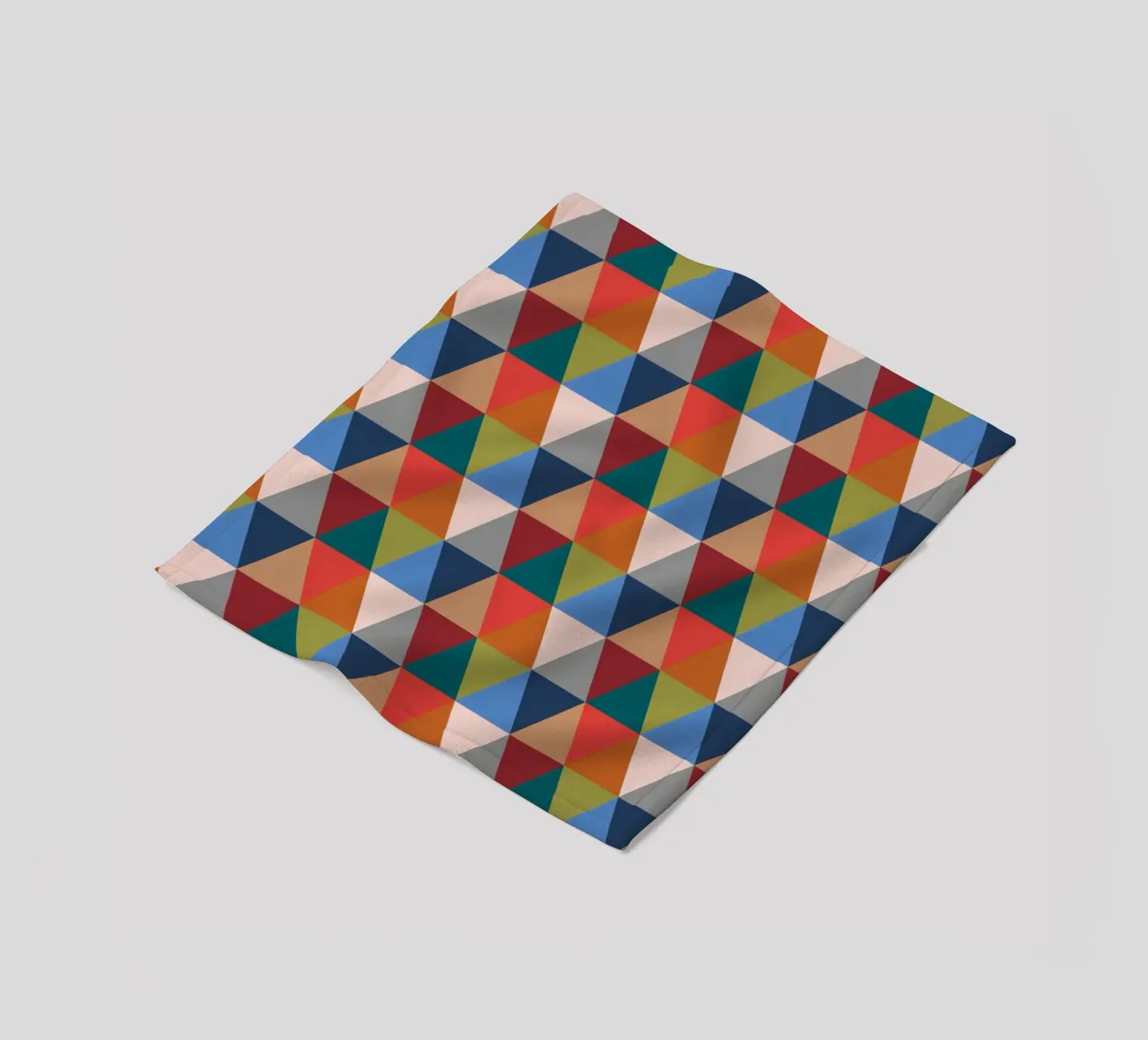 Vibrant Triangles - Colorful Geometric Pattern Print fleece blanket by kookiepixel