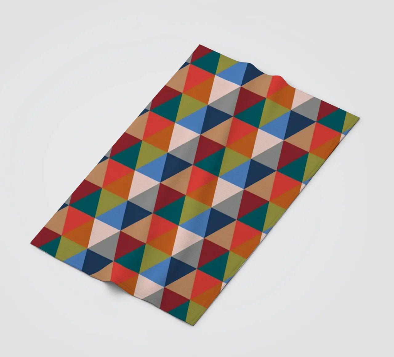 Vibrant Triangles - Colorful Geometric Pattern Print fleece blanket by kookiepixel