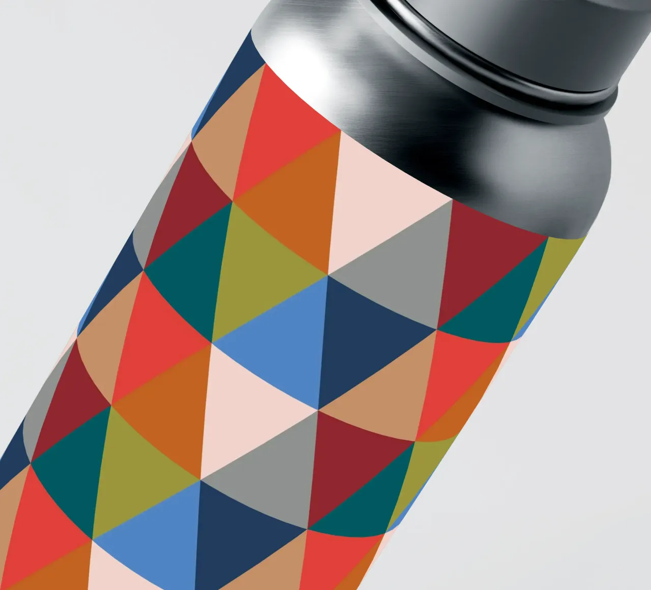 Vibrant Triangles - Colorful Geometric Pattern Print sticker by kookiepixel