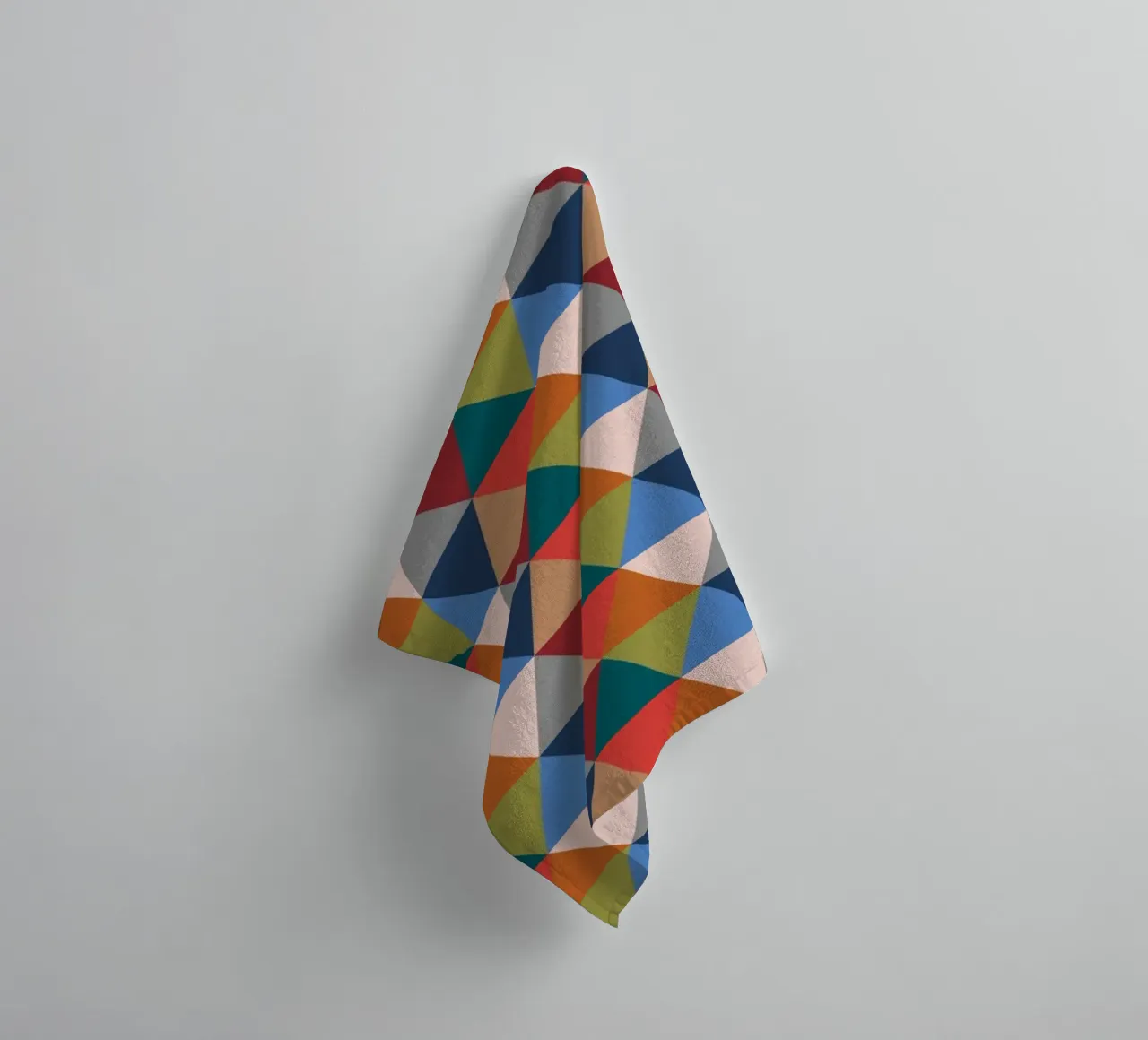 Vibrant Triangles - Colorful Geometric Pattern Print towel by kookiepixel