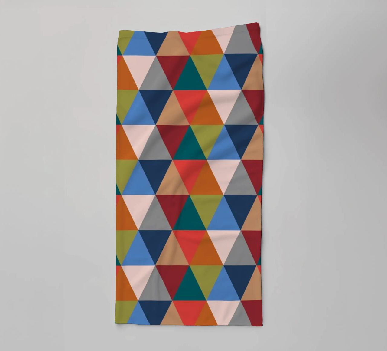 Vibrant Triangles - Colorful Geometric Pattern Print towel by kookiepixel