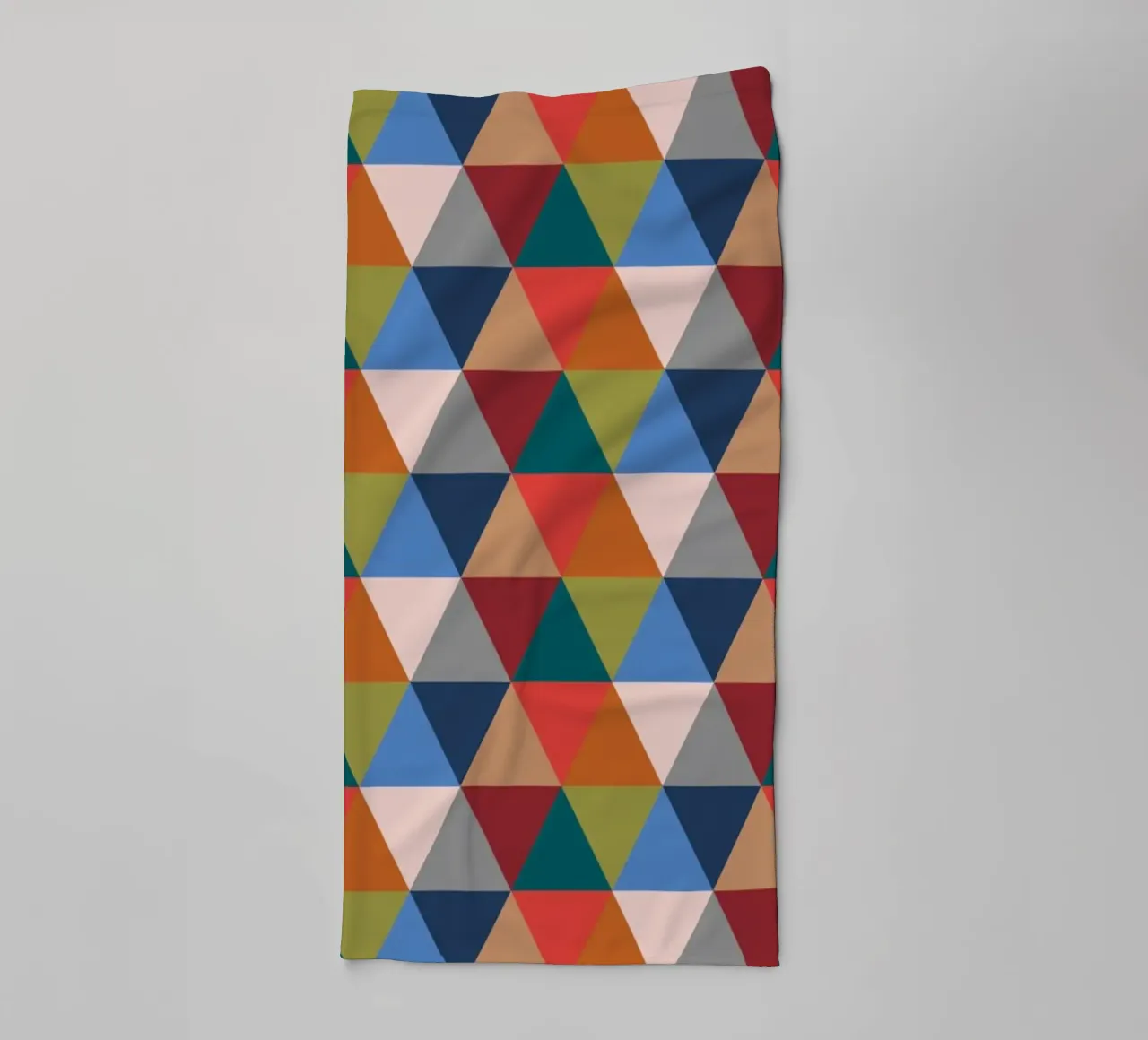 Vibrant Triangles - Colorful Geometric Pattern Print towel by kookiepixel