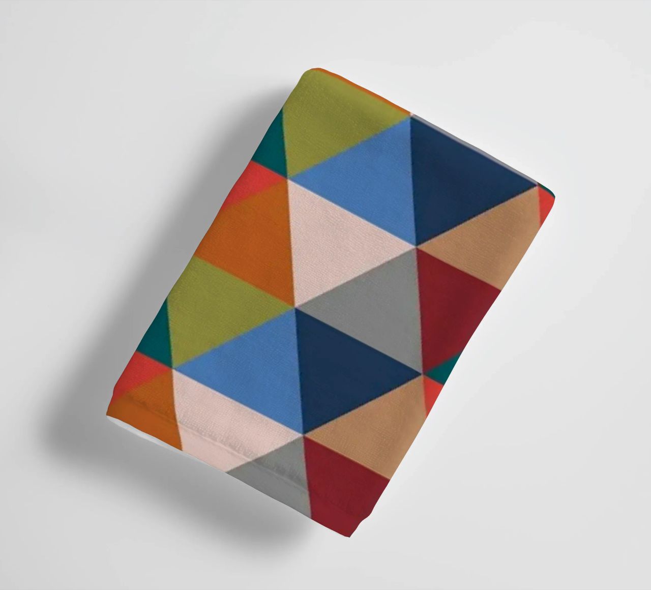 Vibrant Triangles - Colorful Geometric Pattern Print towel by kookiepixel