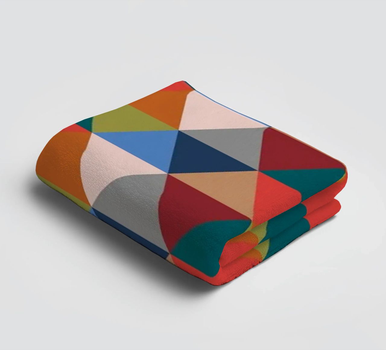 Vibrant Triangles - Colorful Geometric Pattern Print towel by kookiepixel