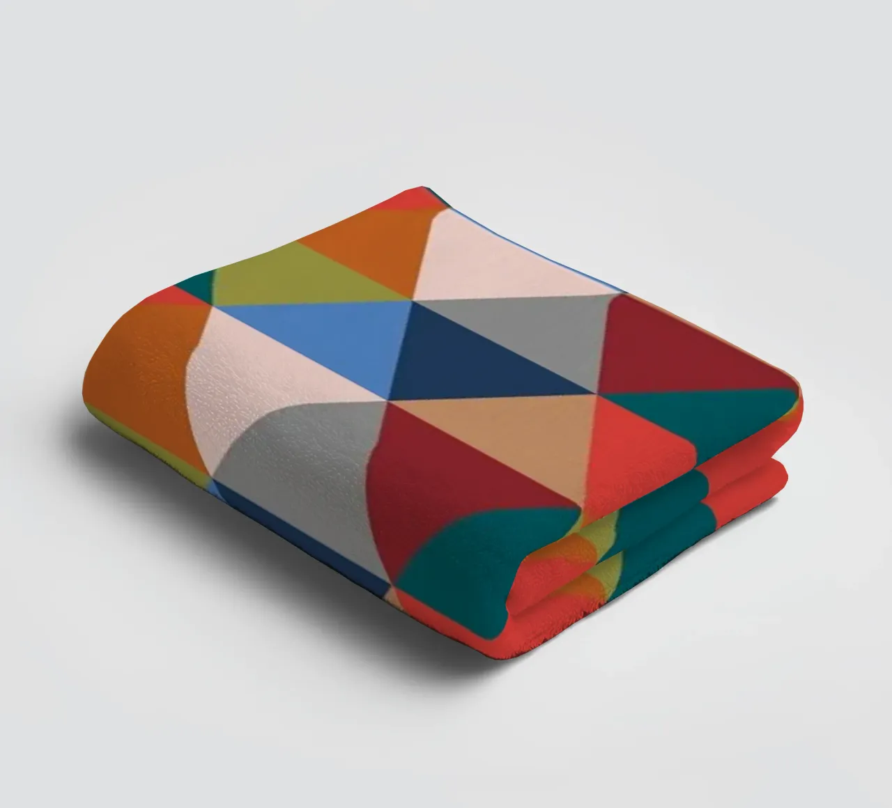 Vibrant Triangles - Colorful Geometric Pattern Print towel by kookiepixel