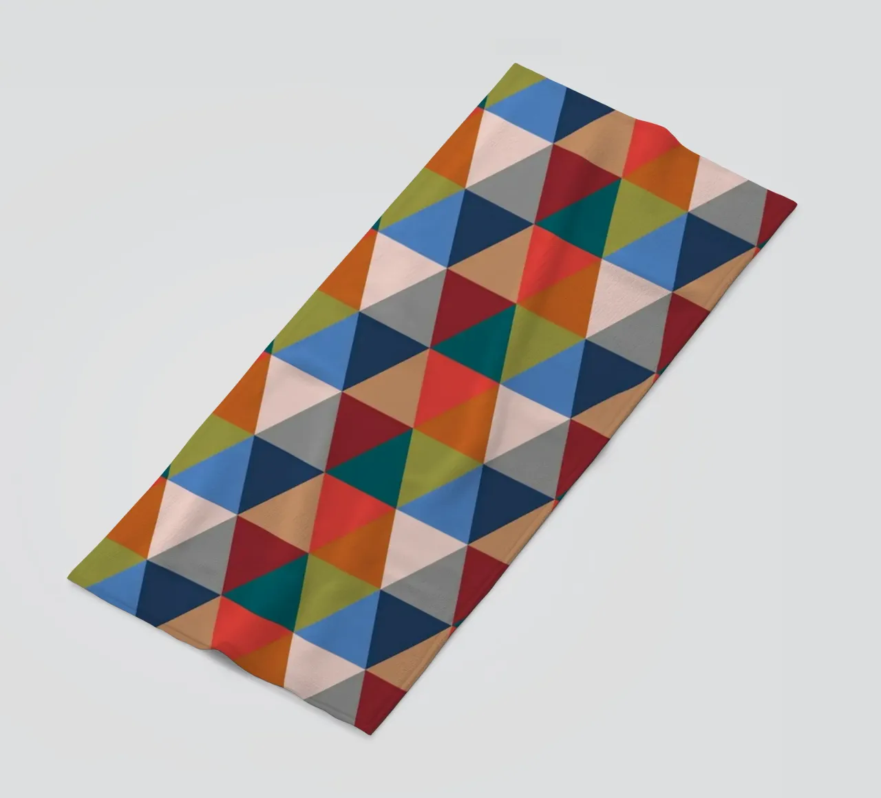Vibrant Triangles - Colorful Geometric Pattern Print beach towel by kookiepixel