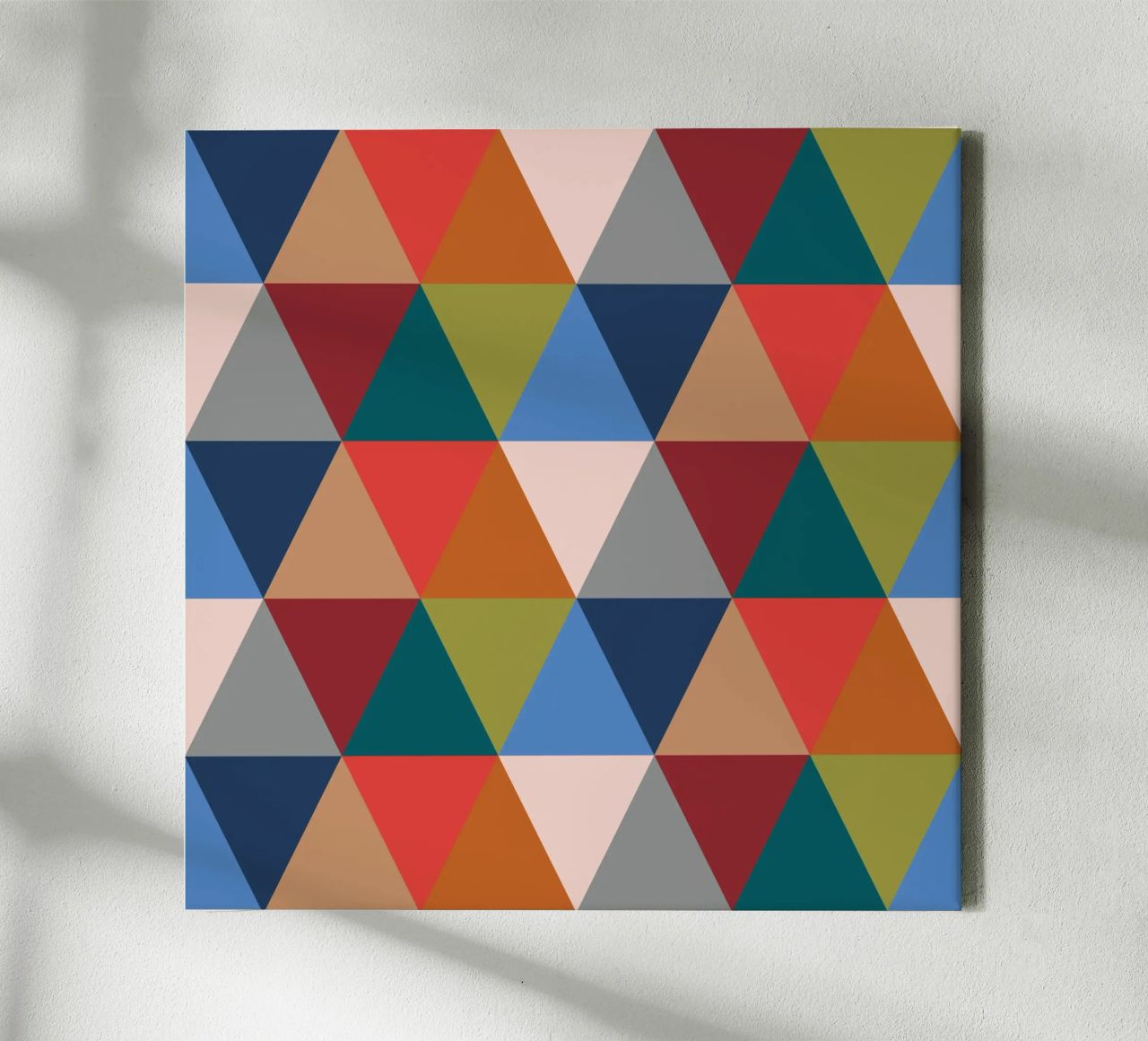 Vibrant Triangles - Colorful Geometric Pattern Print canvas by kookiepixel