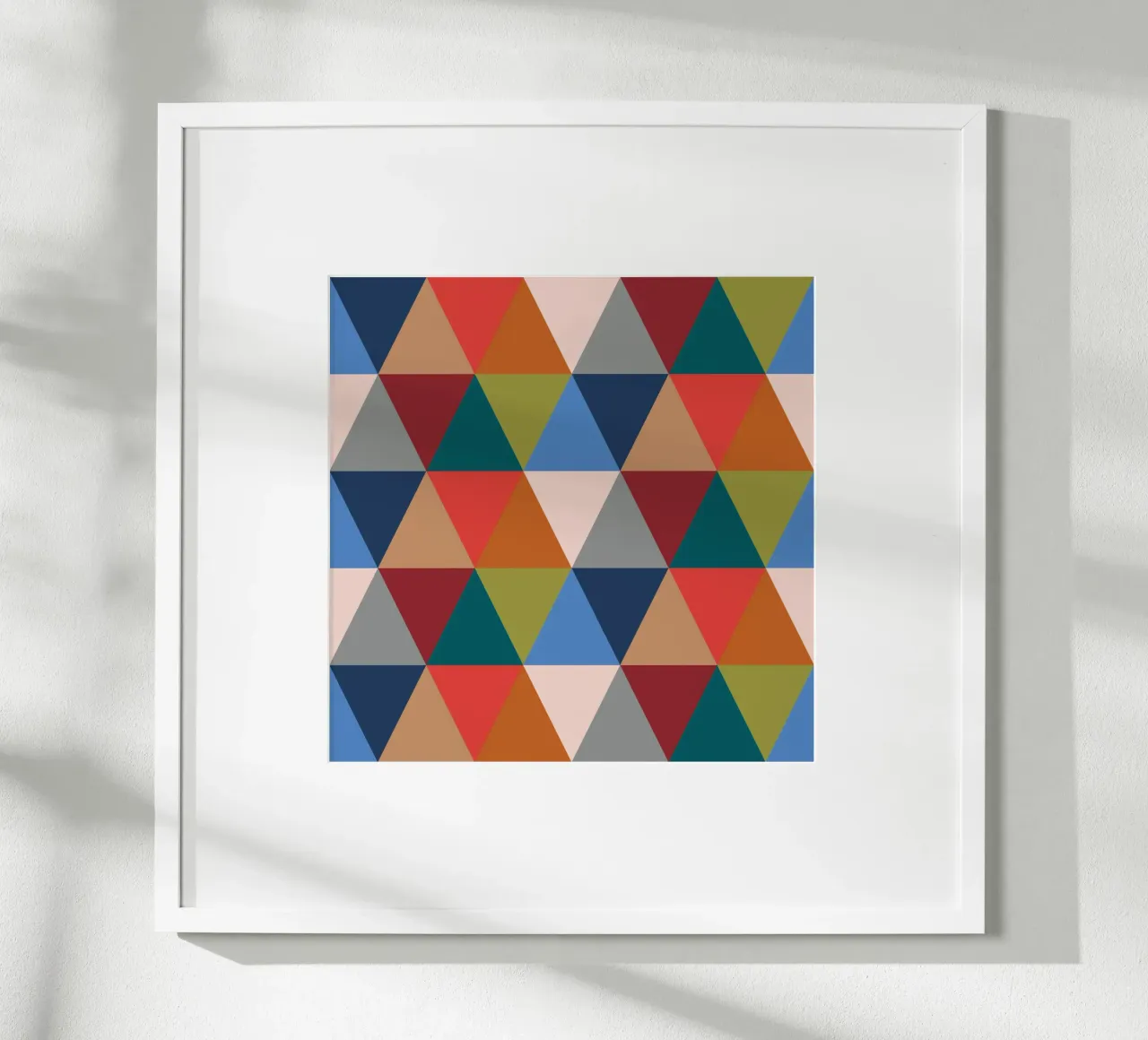 Vibrant Triangles - Colorful Geometric Pattern Print hahnemühle by kookiepixel