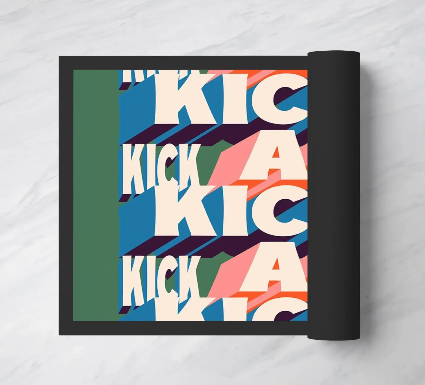 KICK ASS doormat by Mat Voyce