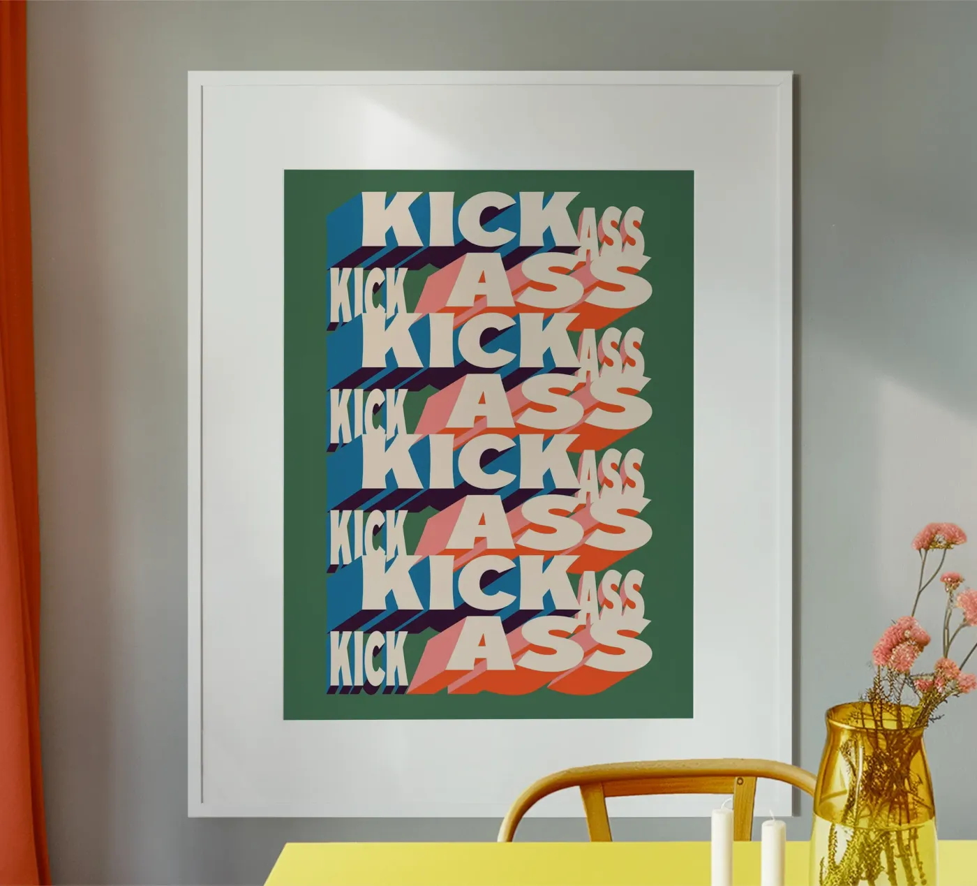 KICK ASS poster van Mat Voyce