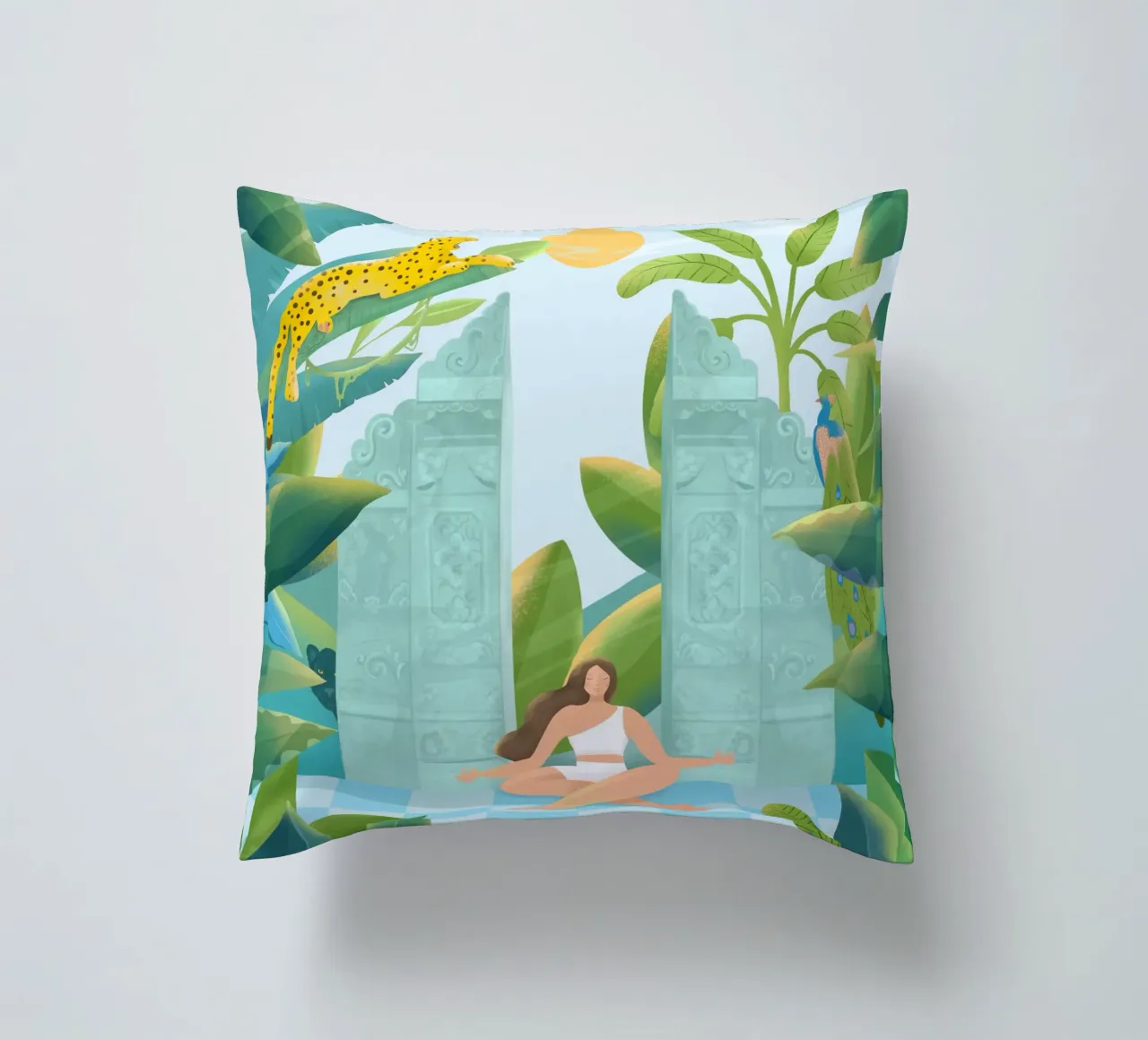 Jungle Zen cuscino da PetrArts
