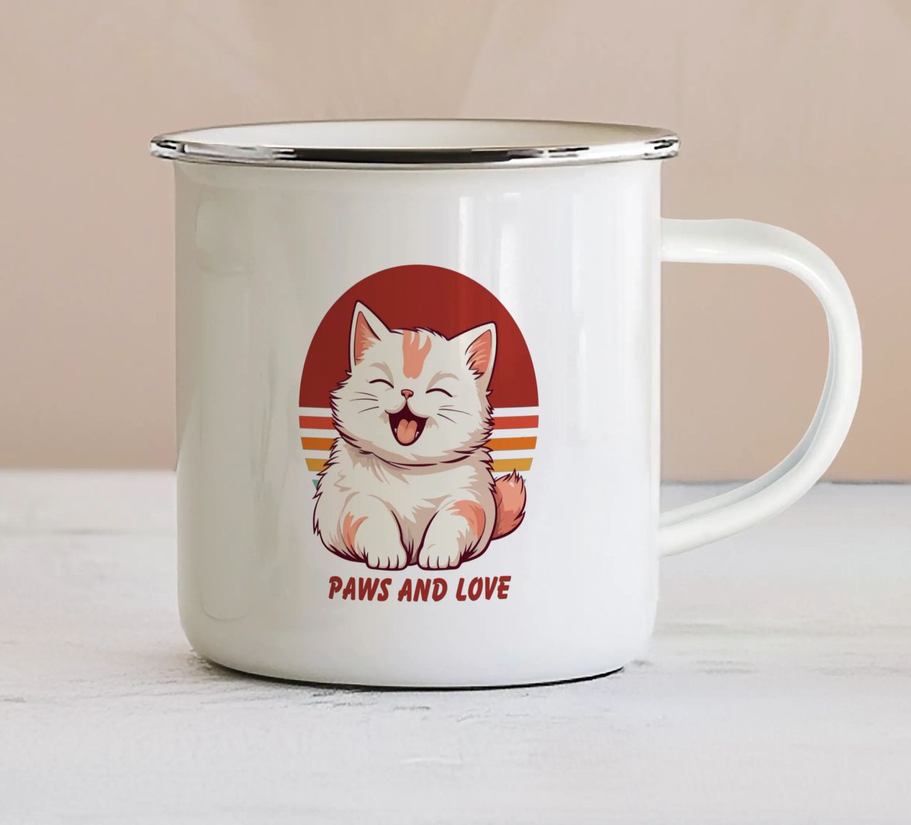 Zampe e amore tazza in smalto da yukihana
