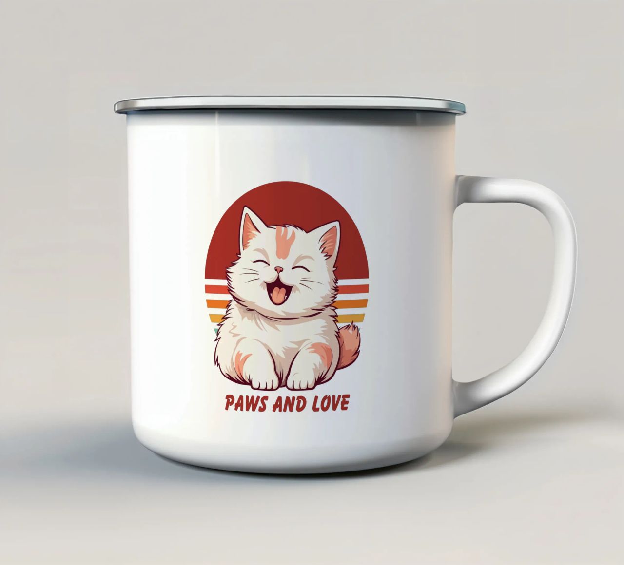 Zampe e amore tazza in smalto da yukihana