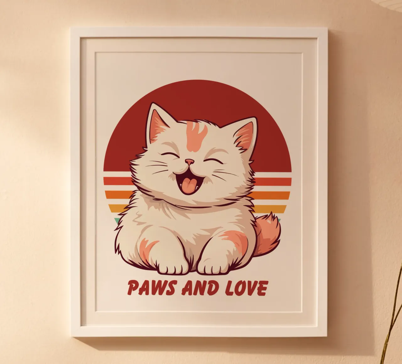 Zampe e amore poster con telaio in plastica da yukihana
