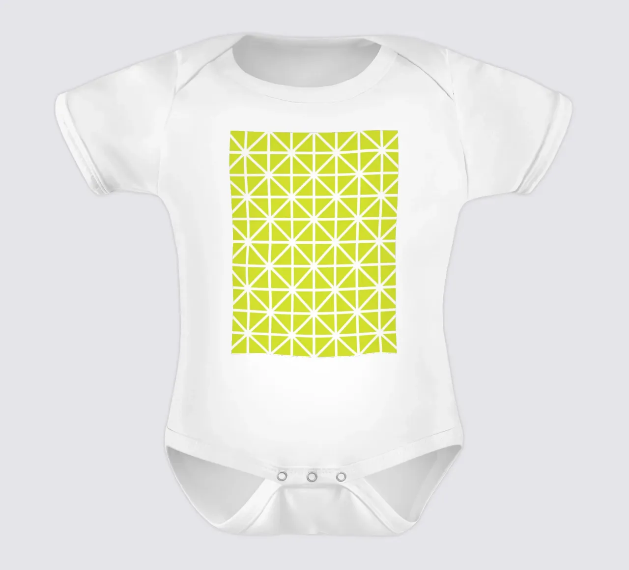 Citrus Grid - Motif géométrique vert lime body bébé de kookiepixel