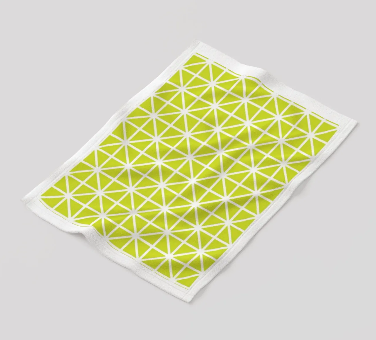 Citrus Grid - Lime Green Geometric Pattern fleece blanket by kookiepixel