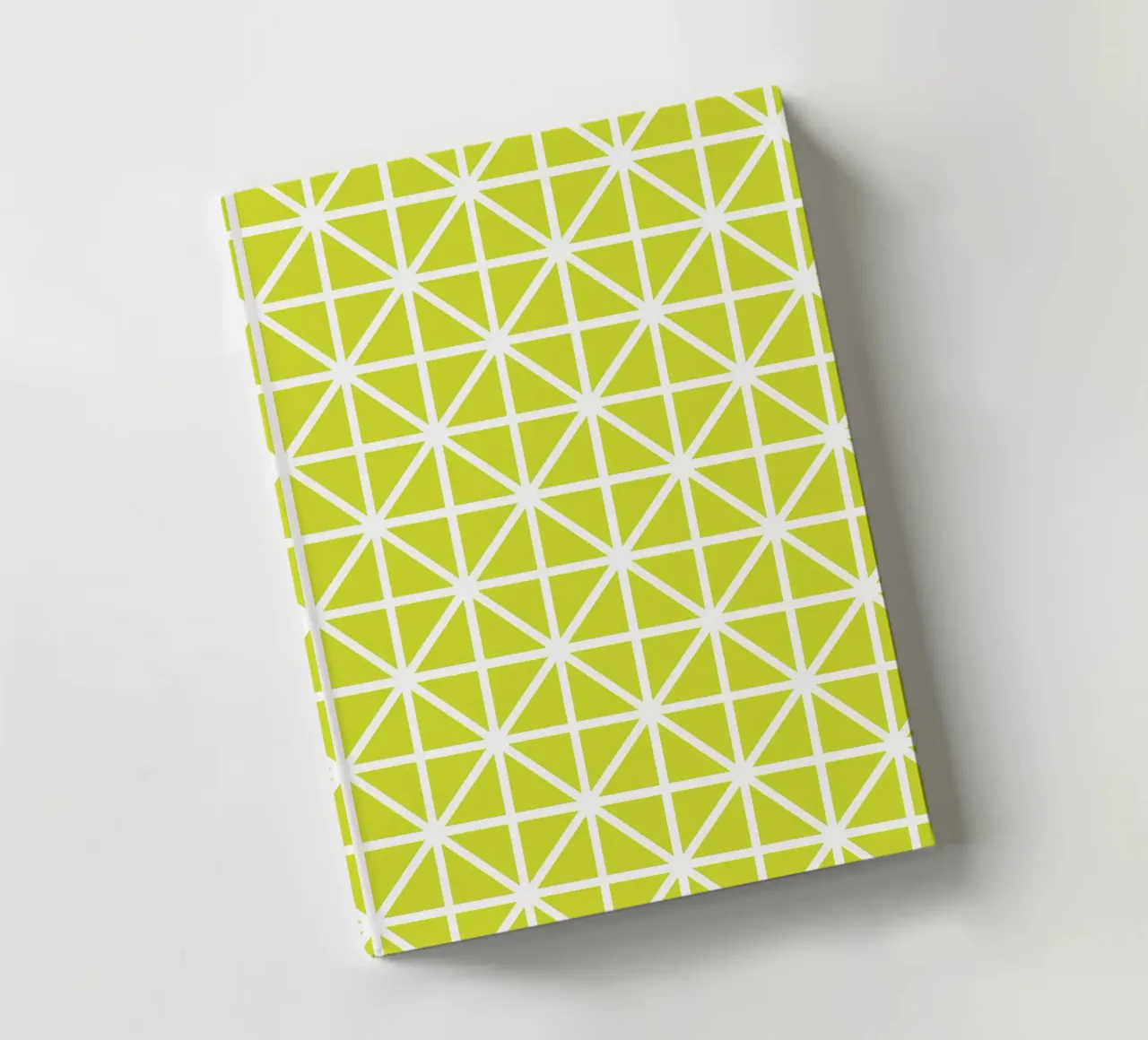 Citrus Grid - Lime Green Geometric Pattern notebook by kookiepixel