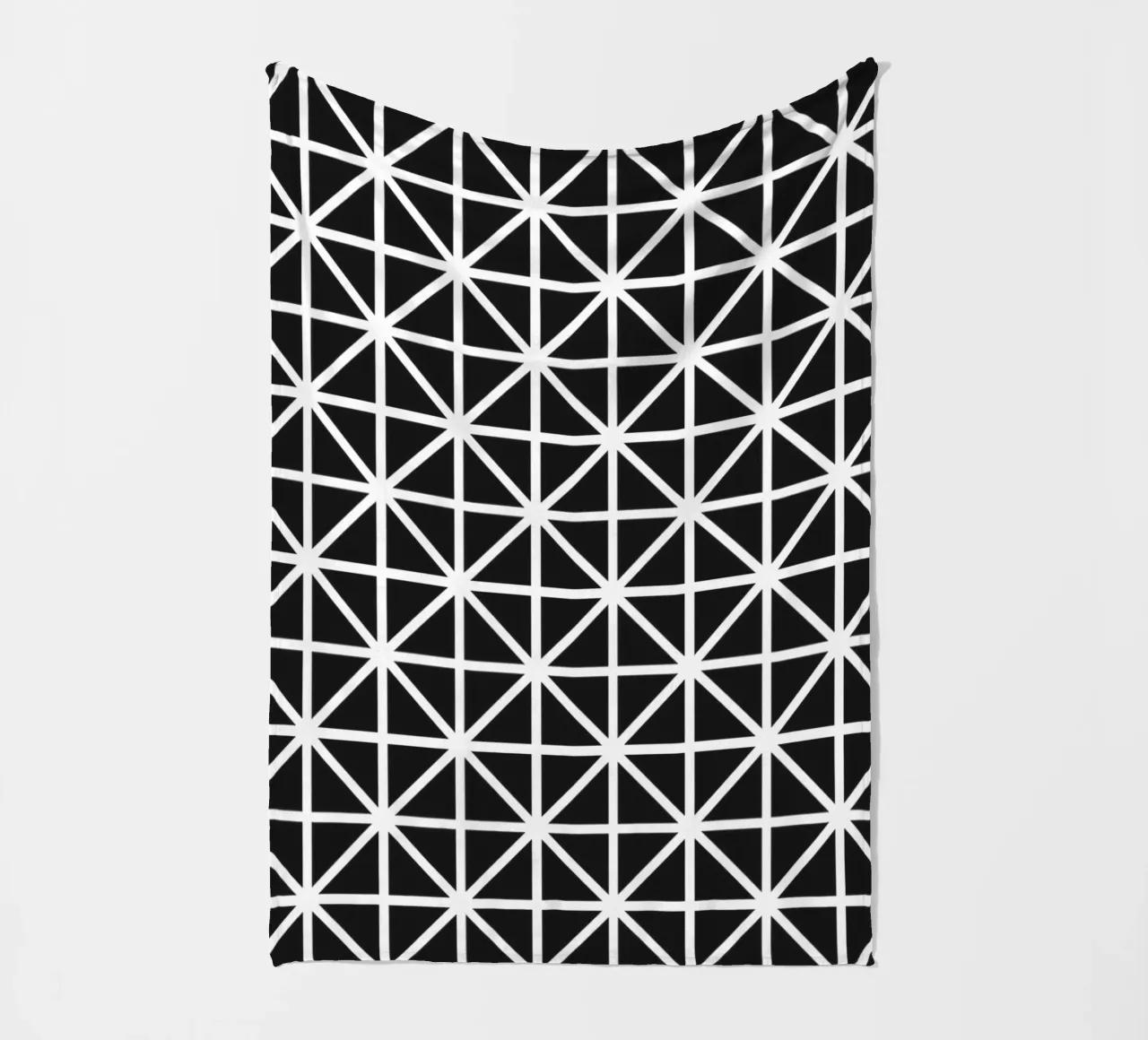 Monochrome Grid Pattern - Minimalist Geometric Design fleece blanket by kookiepixel