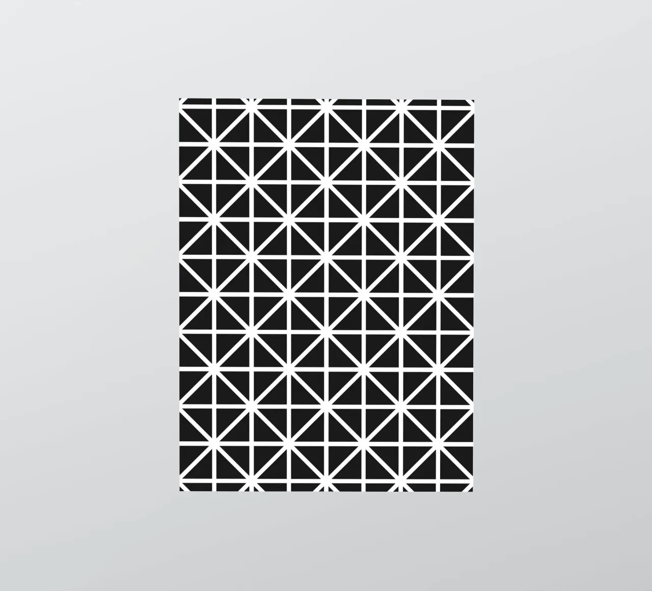 Monochrome Grid Pattern - Minimalist Geometric Design sticker by kookiepixel