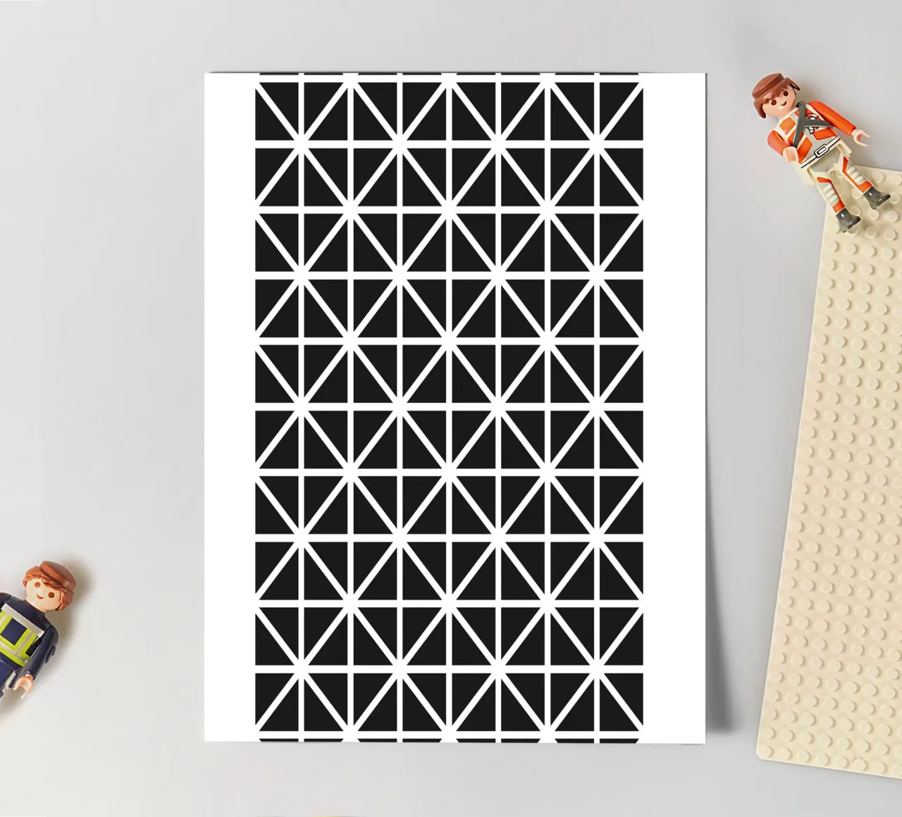 Monochrome Grid Pattern - Minimalist Geometric Design sticker sheet by kookiepixel