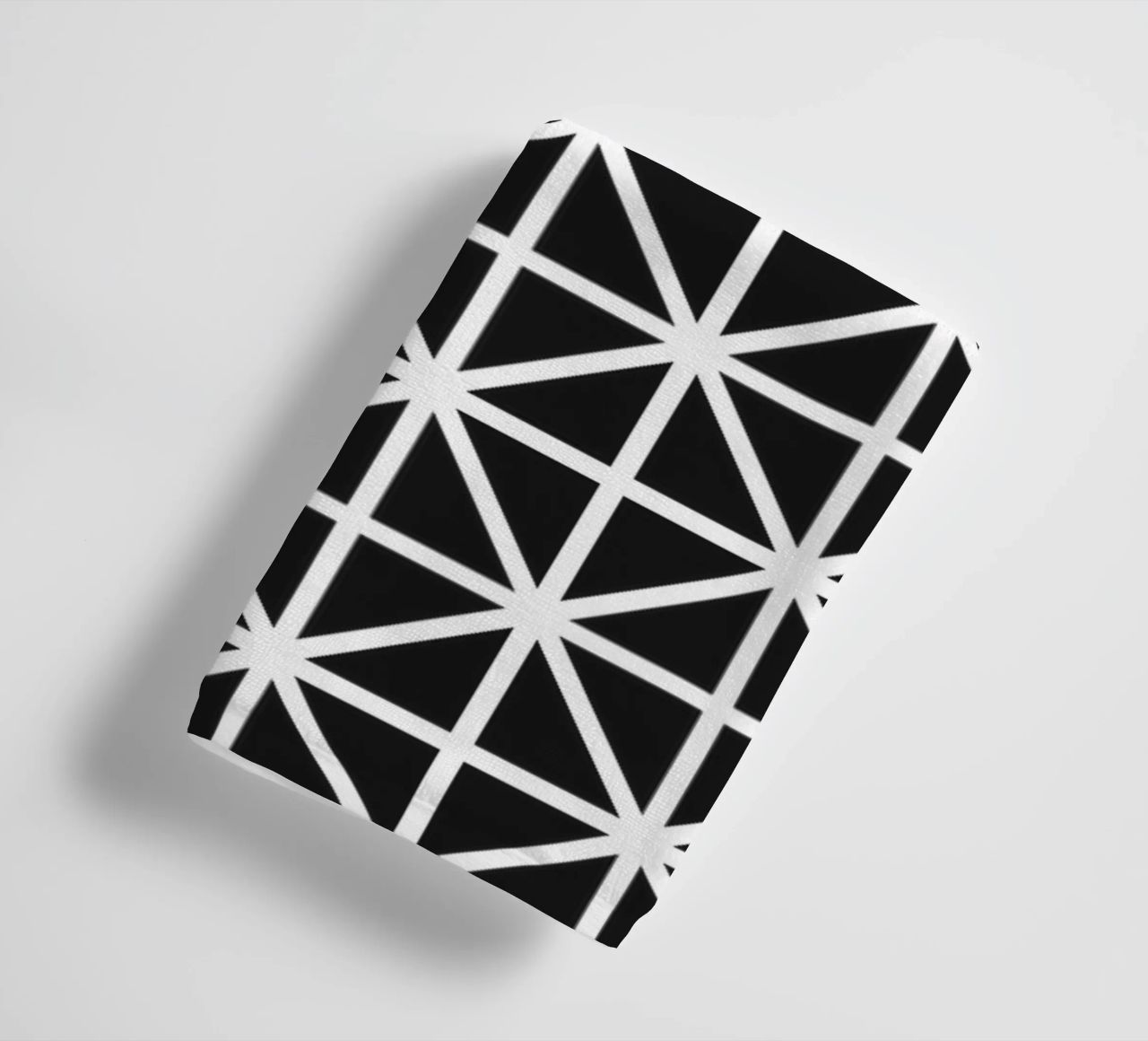 Monochrome Grid Pattern - Minimalist Geometric Design towel by kookiepixel