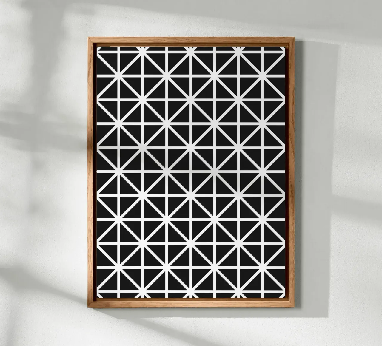 Monochrome Grid Pattern - Minimalist Geometric Design alu-dibond by kookiepixel