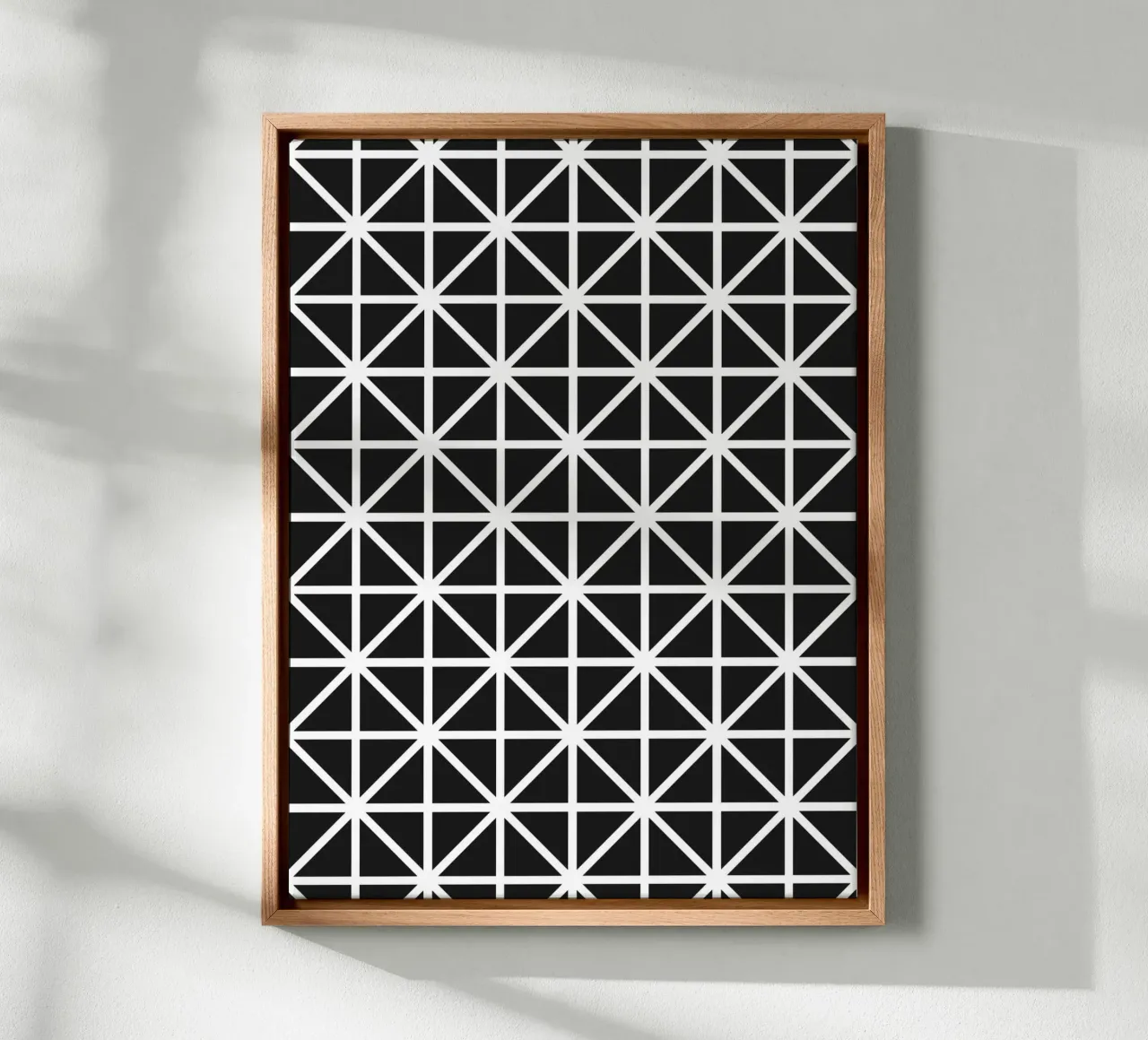 Monochrome Grid Pattern - Minimalist Geometric Design canvas by kookiepixel