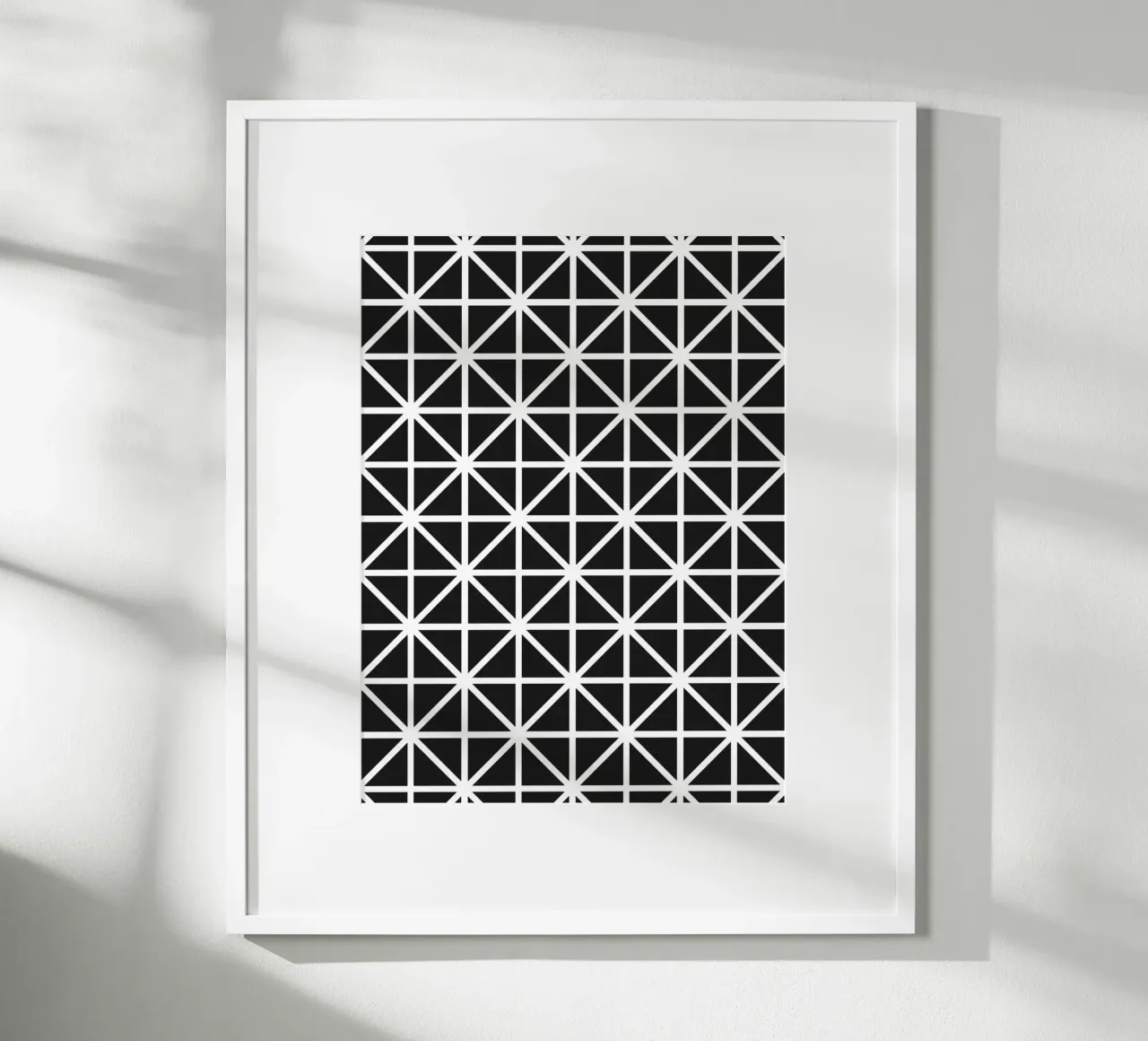 Monochrome Grid Pattern - Minimalist Geometric Design hahnemühle by kookiepixel