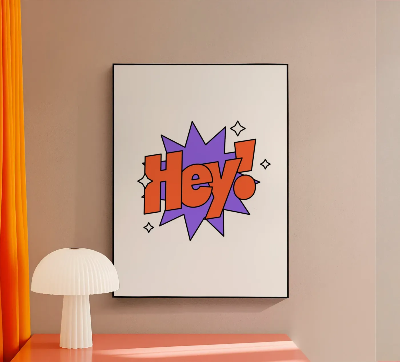 Hey! Acryl-Glas von Mat Voyce