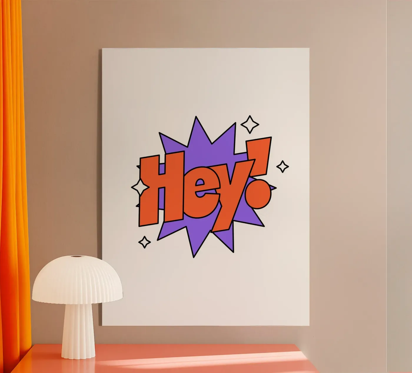 Hey! Acryl-Glas von Mat Voyce