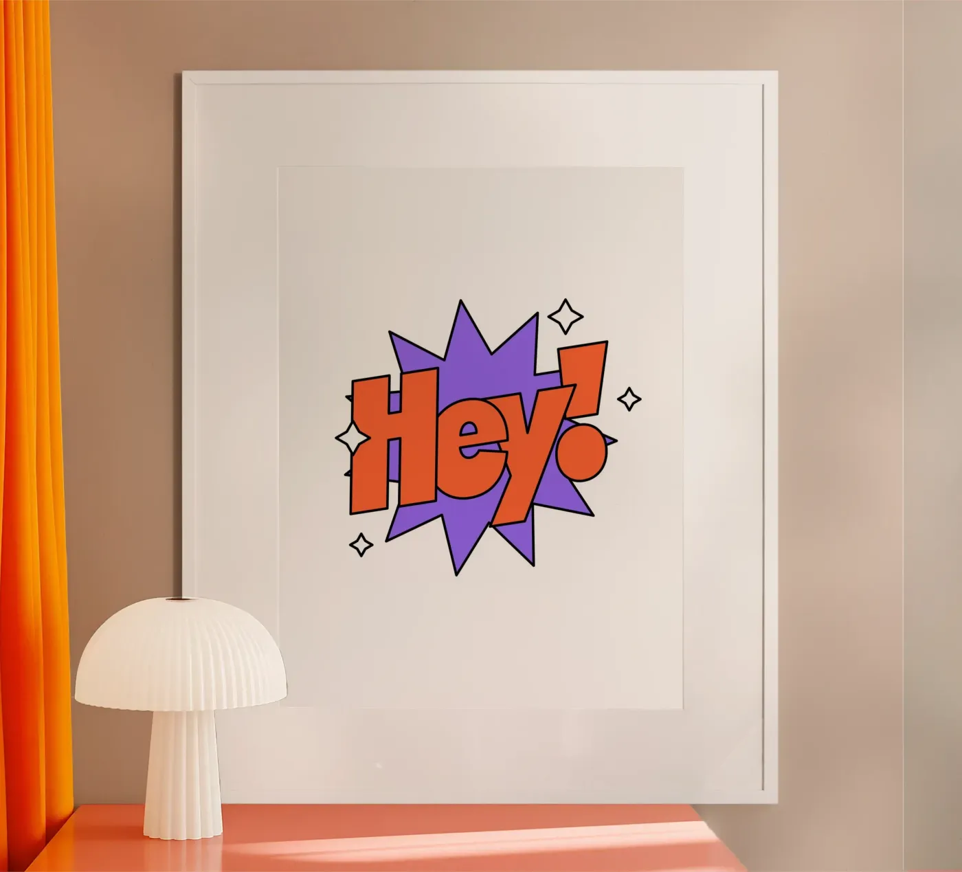 Hey! poster van Mat Voyce