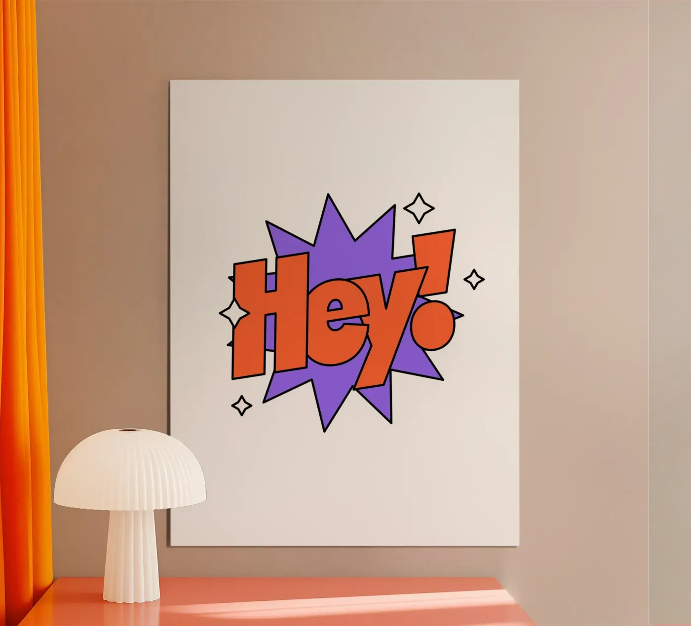 Hey! poster van Mat Voyce