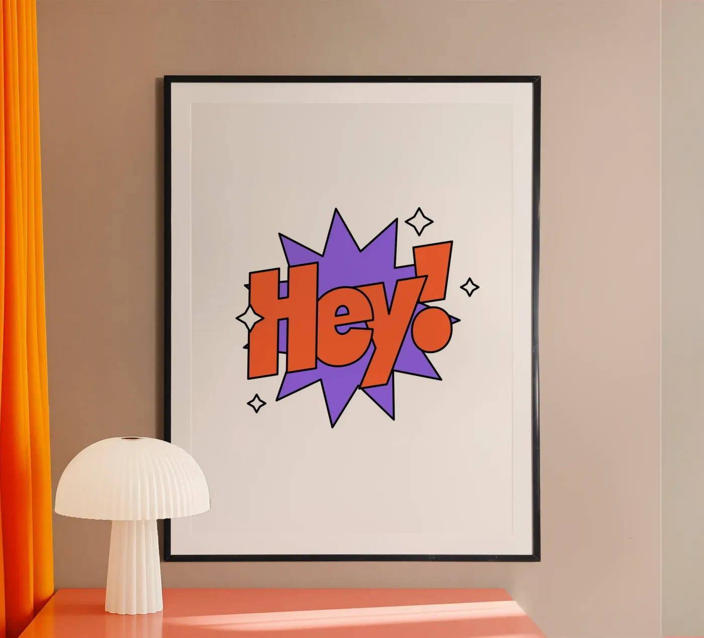 Hey! poster van Mat Voyce