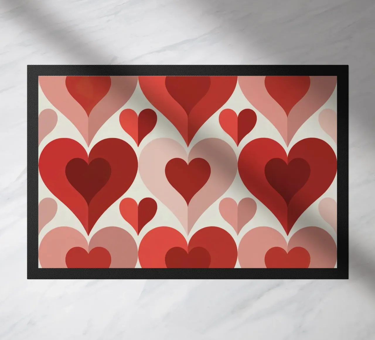 Ripetere il motivo del cuore zerbino da Shark Printables