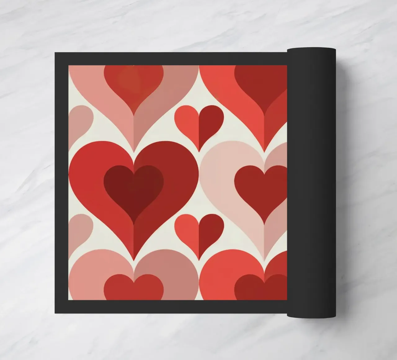 Ripetere il motivo del cuore zerbino da Shark Printables