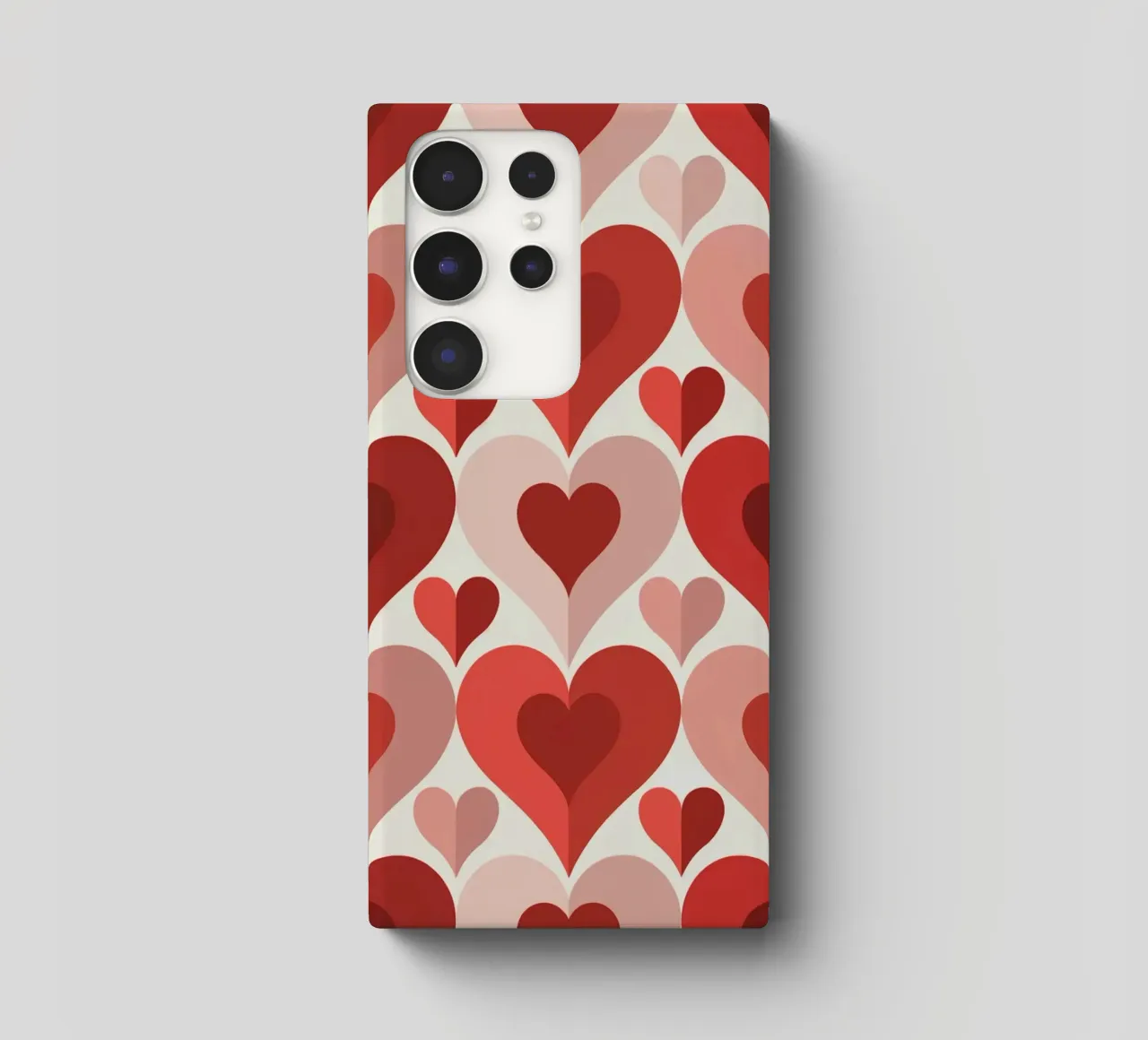 Repeat Heart Pattern cover samsung da Shark Printables
