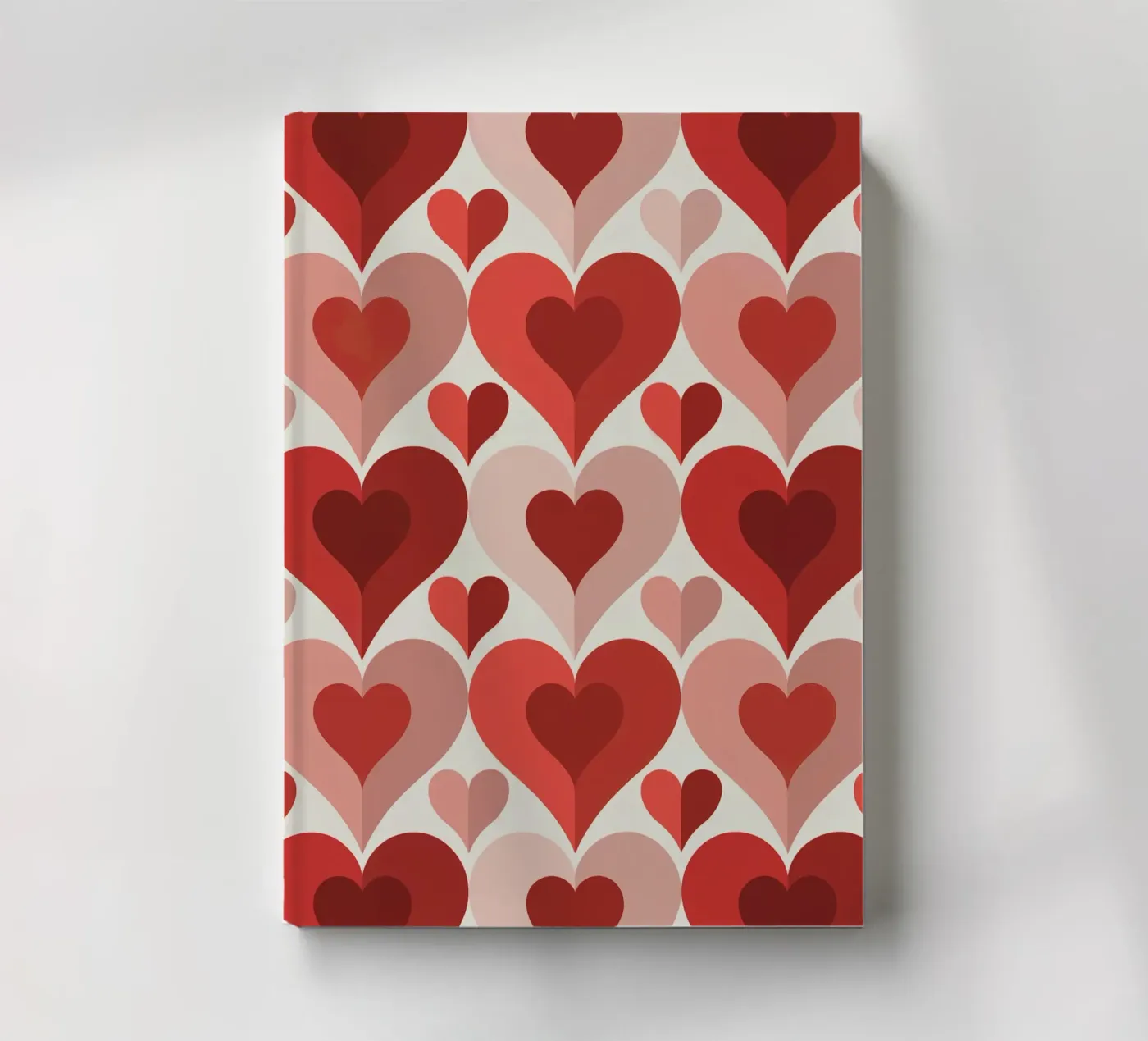 Repeat Heart Pattern Notizbuch von Shark Printables